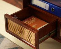 Boston Solid Wood Large Bookshelf for Office,Study Room, Livingroom brown finish