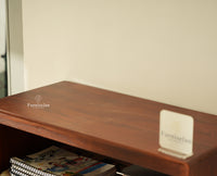Boston Solid Wood Large Bookshelf for Office,Study Room, Livingroom brown finish