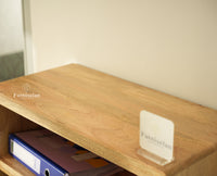 Boston Solid Wood Large Bookshelf for Office,Study Room, Livingroom natural finish