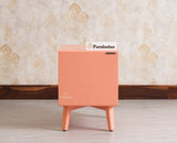 Bengaluru Solid Wood Bedside Table - Furniselan - Coral-Peach