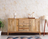 Wellington Solid Wood Sideboard Cabinet Furniselan - Natural-Finish