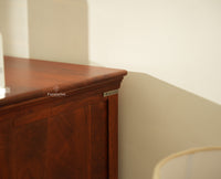 Alexandria Solid Wood Bar Cabinet Natural Finish Brown Finish