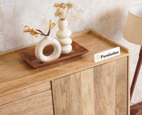 Wellington Solid Wood Sideboard Cabinet Furniselan - Natural-Finish