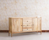 Wellington Solid Wood Sideboard Cabinet Furniselan - Natural-Finish