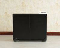Chicago Solid Wood One  Door Three drawer Storage Cabinet Black Finish