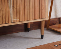Eiffel Solid Wood Sideboard Cabinet Two Doors and Three Drawers Furniselan - Natural-Finish