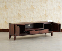 Bressels Wooden Tv Cabinet Media Unit Grey Finish