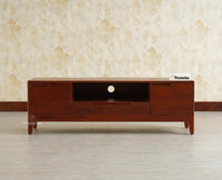 Bressels Wooden Tv Cabinet Media Unit Brown Finish