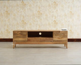 Bressels Wooden Tv Cabinet Media Unit Natural Finish