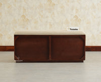 Boston Solid Wood Flip Door Shoe Storage Bench Grey Finish