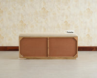 Boston Solid Wood Flip Door Shoe Storage Bench Natural Finish