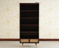 Boston Solid Wood Large Bookshelf for Office,Study Room, Livingroom grey finish