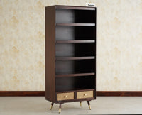 Boston Solid Wood Large Bookshelf for Office,Study Room, Livingroom grey finish