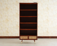 Boston Solid Wood Large Bookshelf for Office,Study Room, Livingroom brown finish
