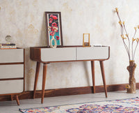 Mexico Two Drawer Console Table Furniselan - Brown-Finish