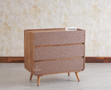 Mexico Solid Wood Three Drawers Storage Chest of Drawer Furniselan - Natural-Oak-Finish