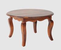 Denmark Sheesham Wood Round Coffee Table Furniselan - Maple-Finish