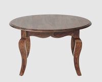 Denmark Sheesham Wood Round Coffee Table Furniselan - Grey-Finish