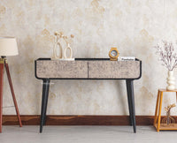Mexico Two Drawer Console Table Furniselan - Black-Finish