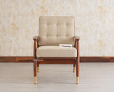 Boston Chester Wooden Rattan Arm Chair - Dining Chair - Furniselan - Brown Finish