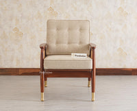 Boston Chester Wooden Rattan Arm Chair - Dining Chair - Furniselan - Brown-Finish