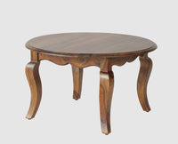 Denmark Sheesham Wood Round Coffee Table Furniselan - Teak-Finish