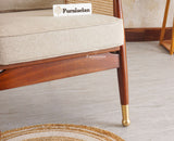 Boston Chester Wooden Rattan Arm Chair - Dining Chair - Furniselan - Brown Finish