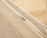 Boston Chester Wooden Rattan Arm Chair - Dining Chair - Furniselan - Brown Finish