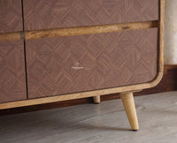 Mexico Solid Wood Six Drawers Storage Chest of Drawer Furniselan - Natural-Oak-Finish