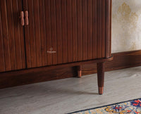 Eiffel Solid Wood Two Door Sideboard Cabinet Furniselan - Grey-Finish