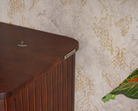 Eiffel Solid Wood Two Door Sideboard Cabinet Furniselan - Grey-Finish