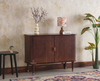 Eiffel Solid Wood Two Door Sideboard Cabinet Furniselan - Grey-Finish