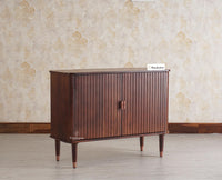 Eiffel Solid Wood Two Door Sideboard Cabinet Furniselan - Grey-Finish