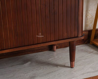 Eiffel Solid Wood Sideboard Cabinet Two Doors and Three Drawers Furniselan - Grey-Finish