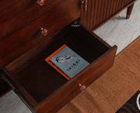 Eiffel Solid Wood Sideboard Cabinet Two Doors and Three Drawers Furniselan - Grey-Finish
