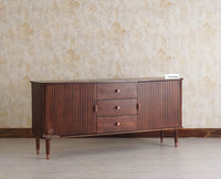 Eiffel Solid Wood Sideboard Cabinet Two Doors and Three Drawers Furniselan - Grey-Finish