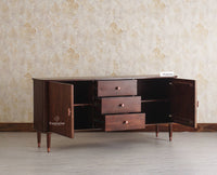Eiffel Solid Wood Sideboard Cabinet Two Doors and Three Drawers Furniselan - Grey-Finish
