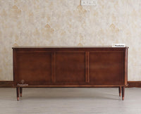 Eiffel Solid Wood Sideboard Cabinet Two Doors and Three Drawers Furniselan - Grey-Finish