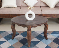 Denmark Sheesham Wood Round Coffee Table Furniselan - Grey-Finish