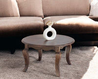 Denmark Sheesham Wood Round Coffee Table Furniselan - Grey-Finish