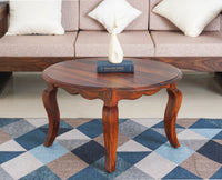 Denmark Sheesham Wood Round Coffee Table Furniselan - Maple-Finish