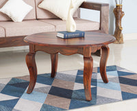 Denmark Sheesham Wood Round Coffee Table Furniselan - Maple-Finish