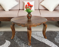 Denmark Sheesham Wood Round Coffee Table Furniselan - Teak-Finish