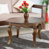 Denmark Sheesham Wood Round Coffee Table Furniselan - Teak-Finish