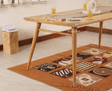 Boston Solid Wood Rattan Cane Dining Table Six Seater Set Furniselan Natural-Finish