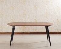 Antilia Solid Wood Six Seater Dining Table - Dining Set - Furniselan - Black-Finish