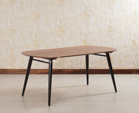 Antilia Solid Wood Six Seater Dining Table - Dining Set - Furniselan - Black-Finish