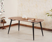 Antilia Solid Wood Six Seater Dining set with Six Chairs - Dining Set - Furniselan - Black-Finish