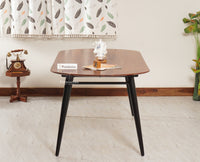 Antilia Solid Wood Six Seater Dining set with Six Chairs - Dining Set - Furniselan - Black-Finish