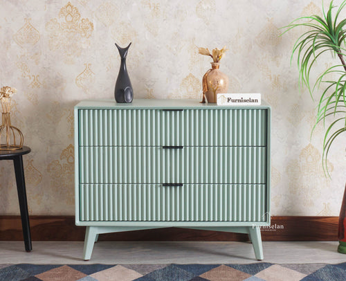 Bengaluru Solid Wood Three Drawer Chest of Drawer Furniselan